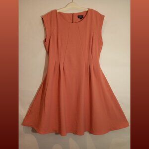 Topshop Dusty Pink Cap Sleeve Fit and Flare Dress Size 12